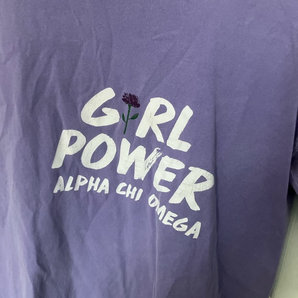 Alpha Chi Omega Girl Power Crew Neck T-shirt - Picture 2 of 3
